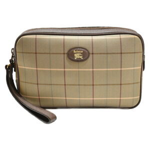 BURBERRY Shoulder Bag Blue Beige Tan Check